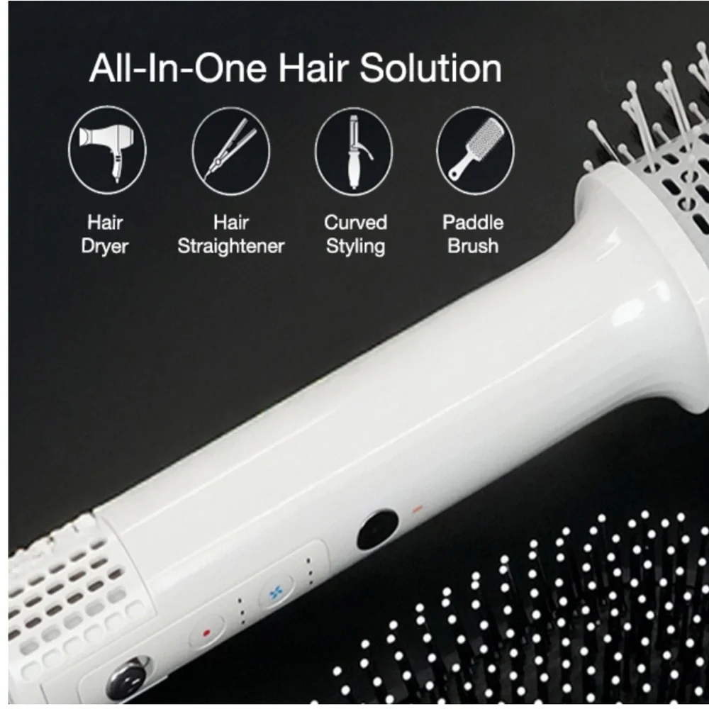 Polkadot Ellena E1 Blow Dryer+Straighten Hair Brush Dual Mode Hot Air Styler#VA1
